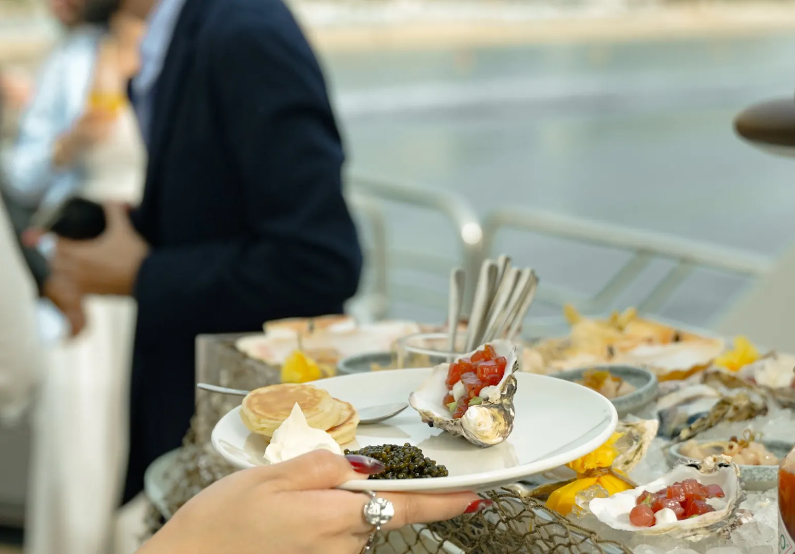 Canapé close-up