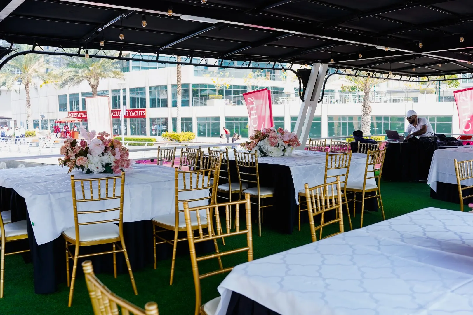 Banquet under canopy