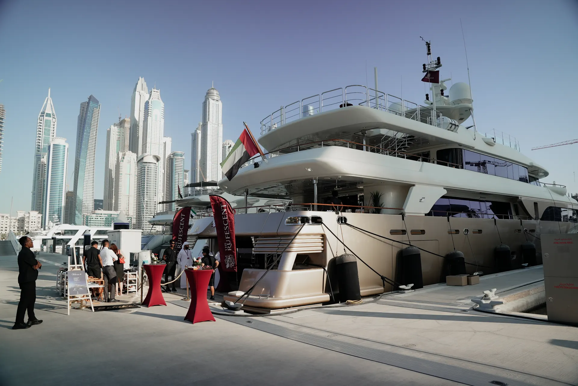 Behike berthed at Dubai Marina