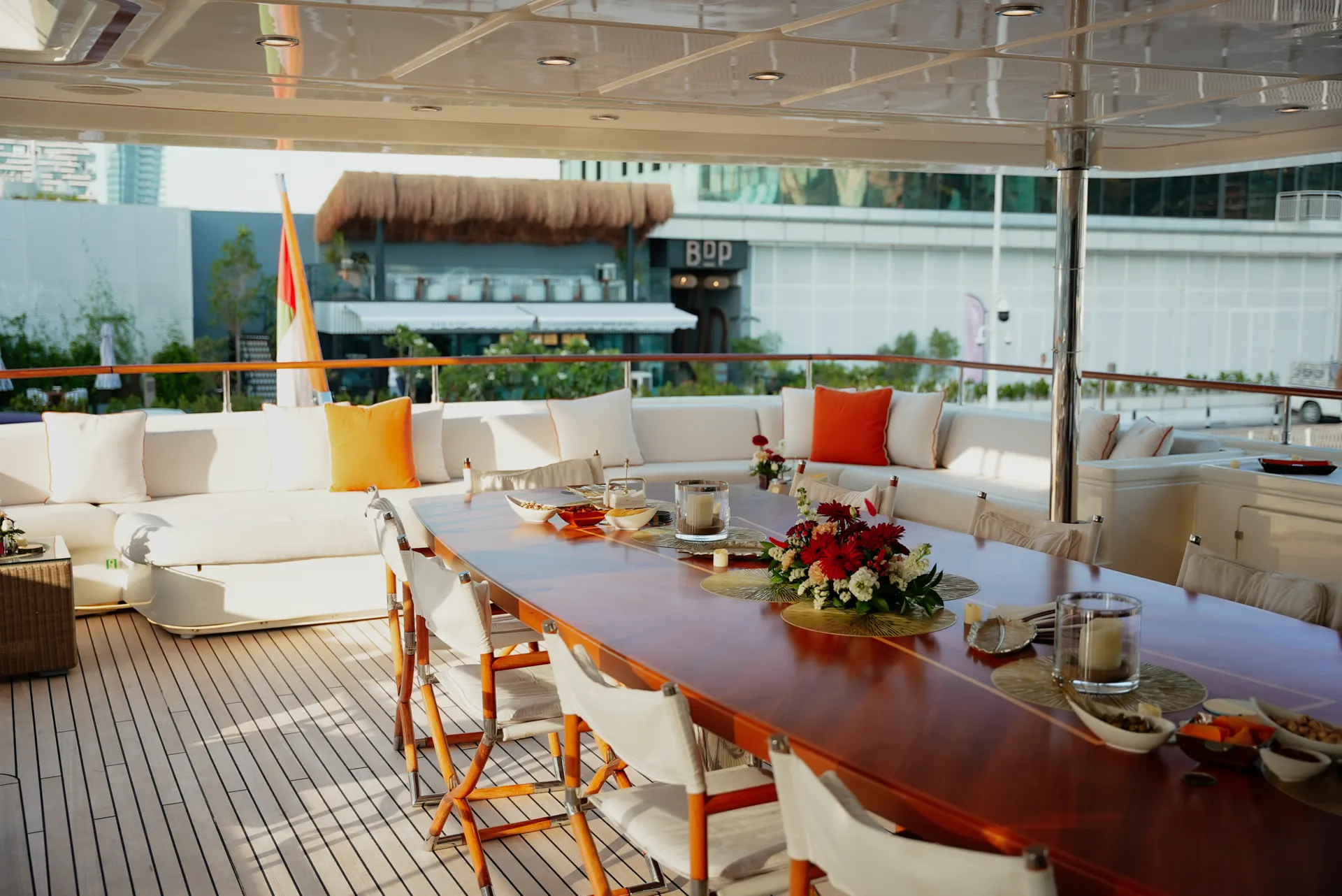 Main deck dining table